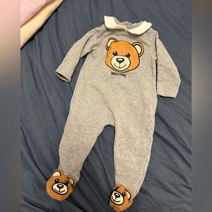 Moschino Baby Onesie + Hat set 3-6M